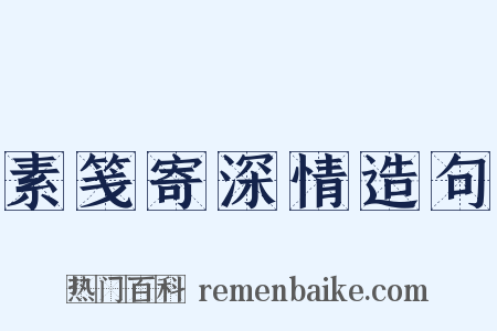素笺寄深情造句是什么意思的图片